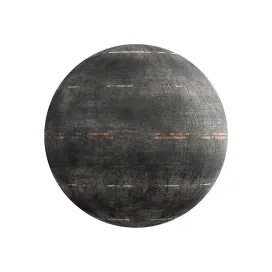 Damaged road with lanes 2